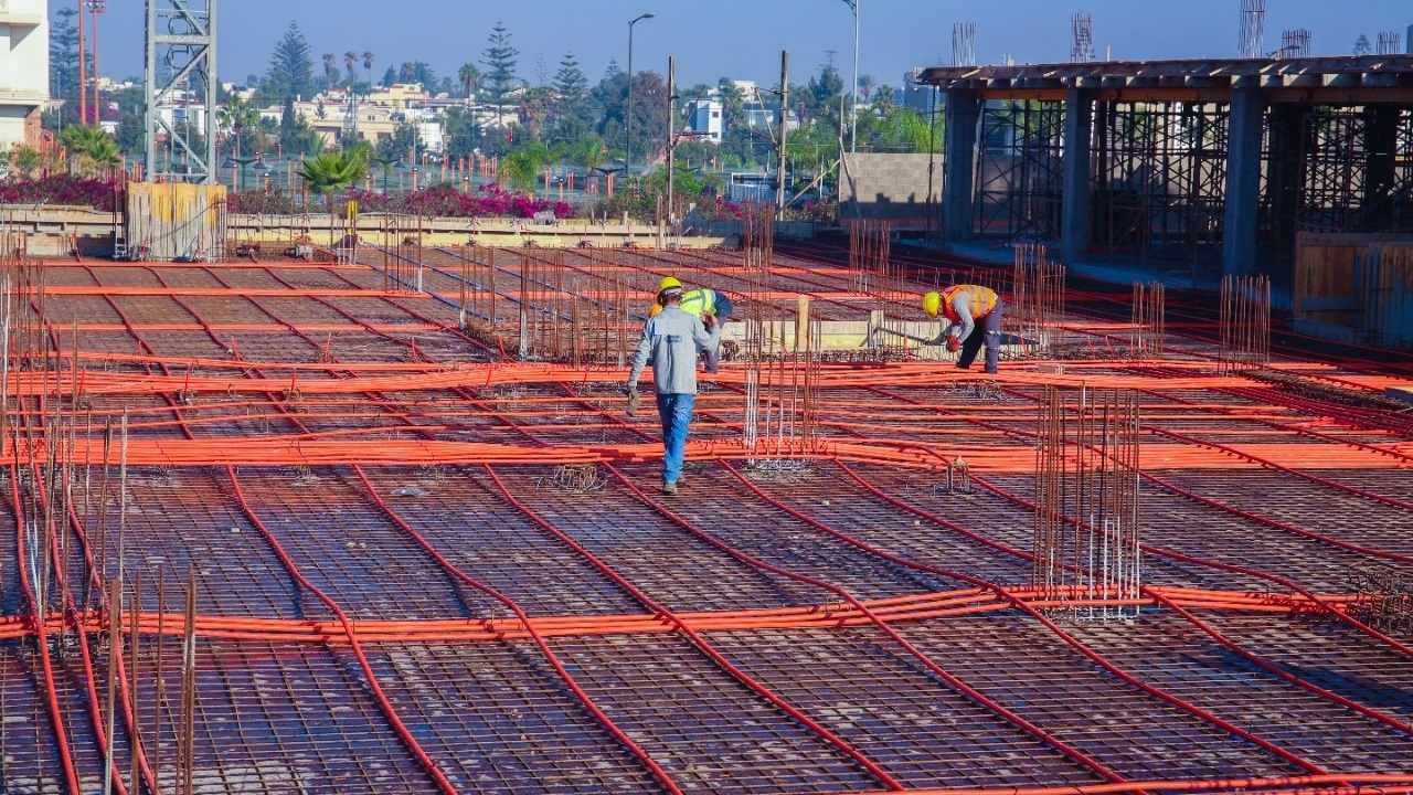Illustration of the post-tension slab detailing process